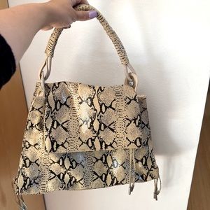 6126 Lindsay Lohan Beige leather handbag - rare / vintage!